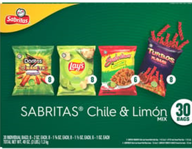 Frito Lay Sabritas Chile Limon Mix Chip Vty 30ct